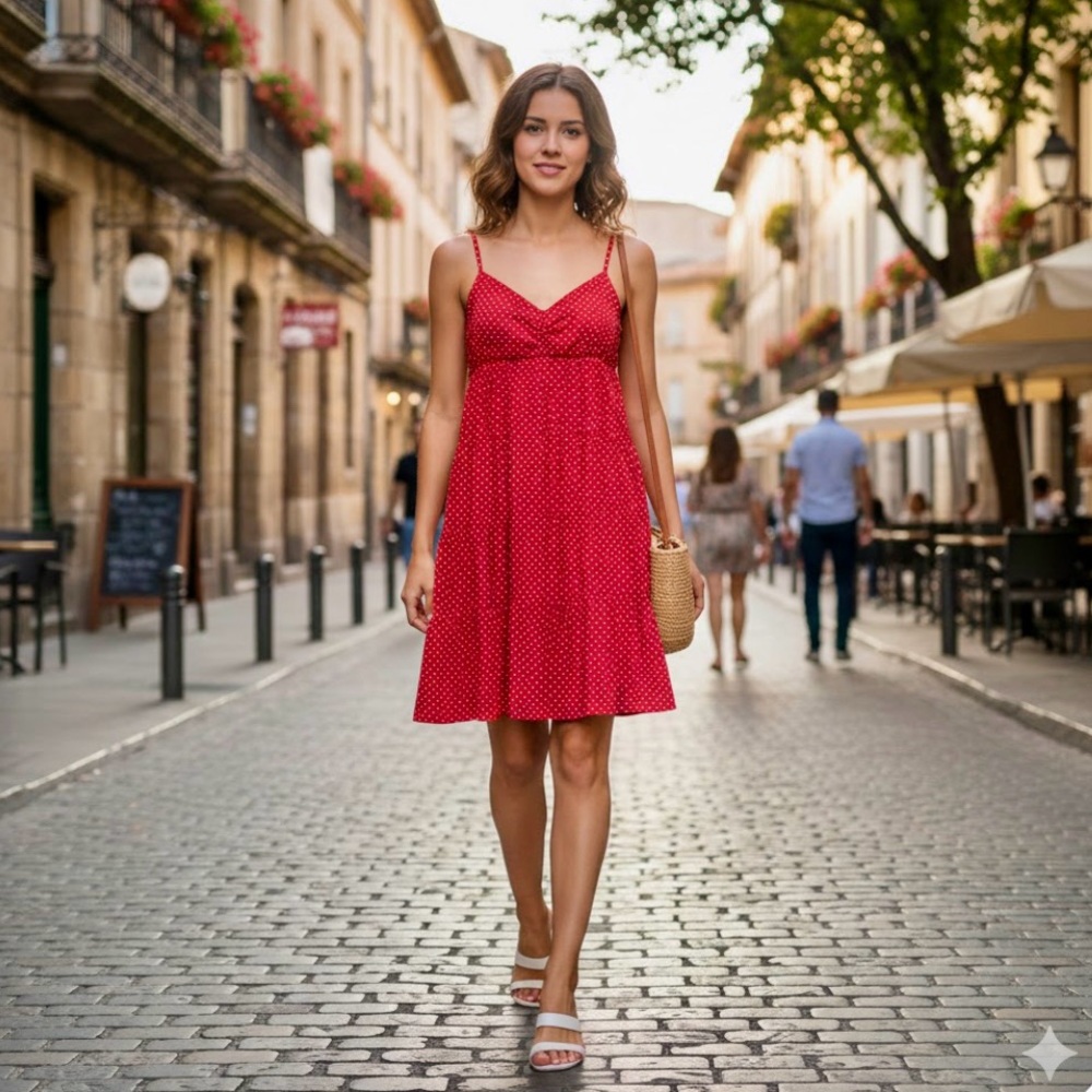 H&M Red Polka Dot Dress